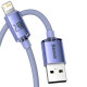 Καλώδιο Baseus Crystal Shine USB σε Lightning, 2.4A, 1.2m (Μωβ)