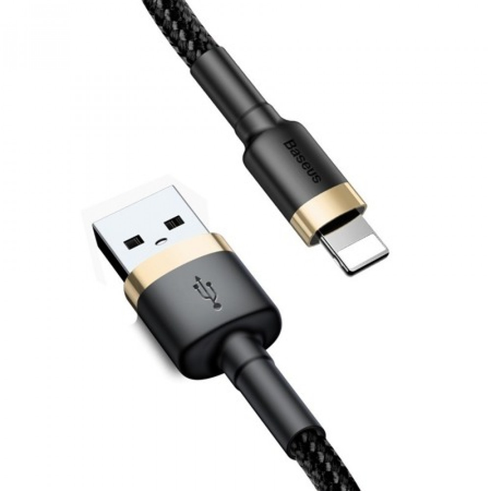 Καλώδιο Φόρτισης Baseus Cafule Cable USB σε Lightning 2.4A 1m (Χρυσό-Μαύρο) 