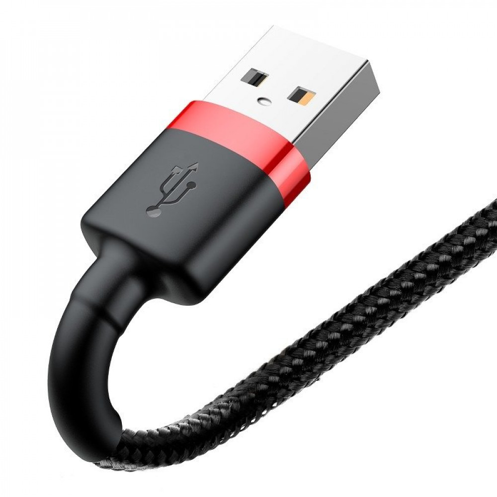 Καλώδιο Φόρτισης Baseus  Cafule USB Lightning Cable 1.5A 2m (Μαύρο - Κόκκινο)