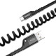 Καλώδιο Φόρτισης Baseus Fish Eye Spring Data Cable USB σε USB-C 2A 1m (Μαύρο)