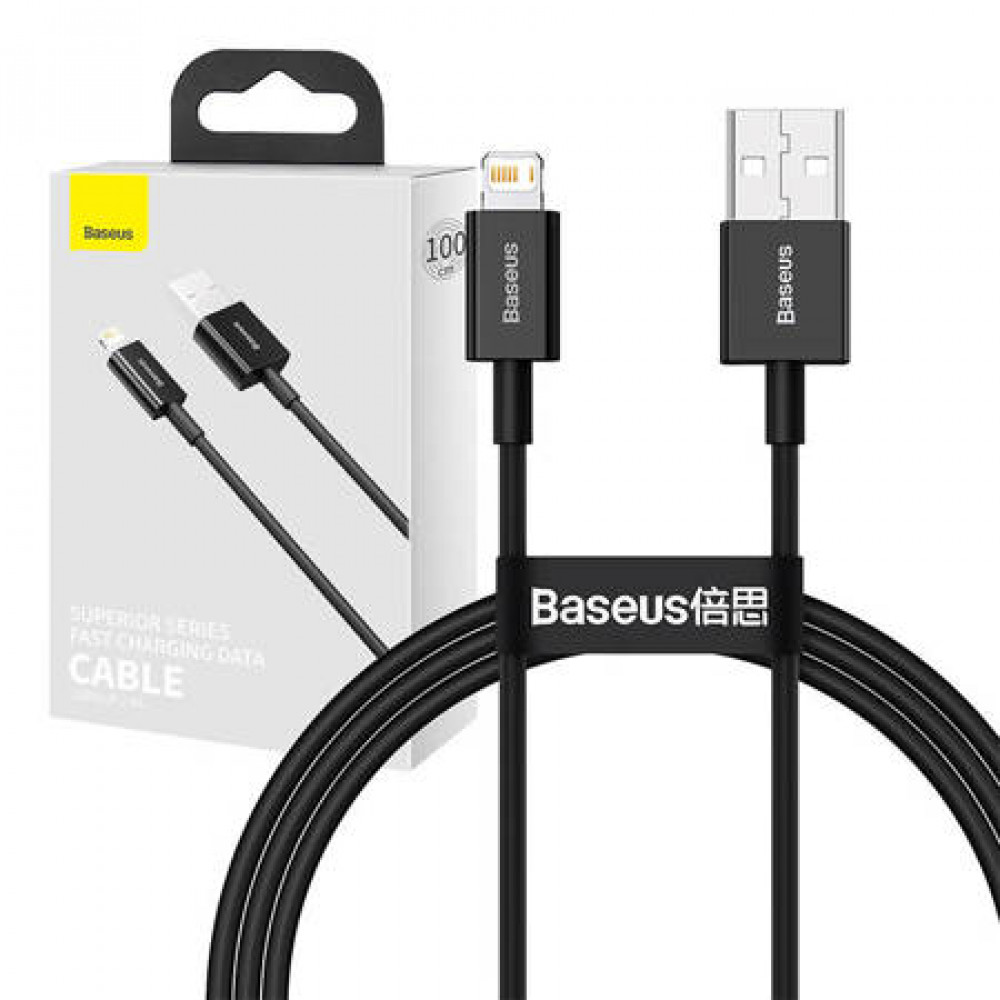 Καλώδιο Φόρτισης  Baseus Superior Series USB σε iP 2.4A 1m (Μαύρο)