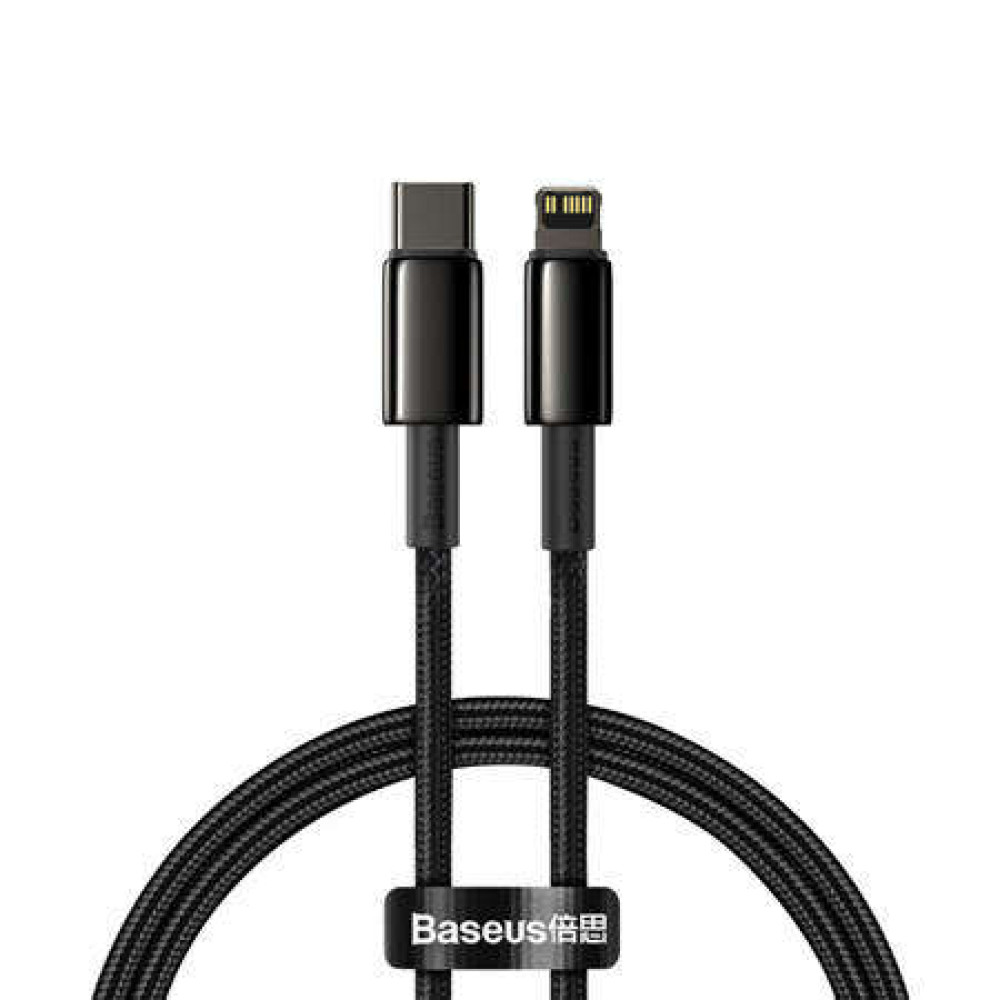 Καλώδιο Φόρτισης Baseus CATLWJ-01 Tungsten Gold Cable Type-C σε Lightning 20W 1m (Μαύρο)