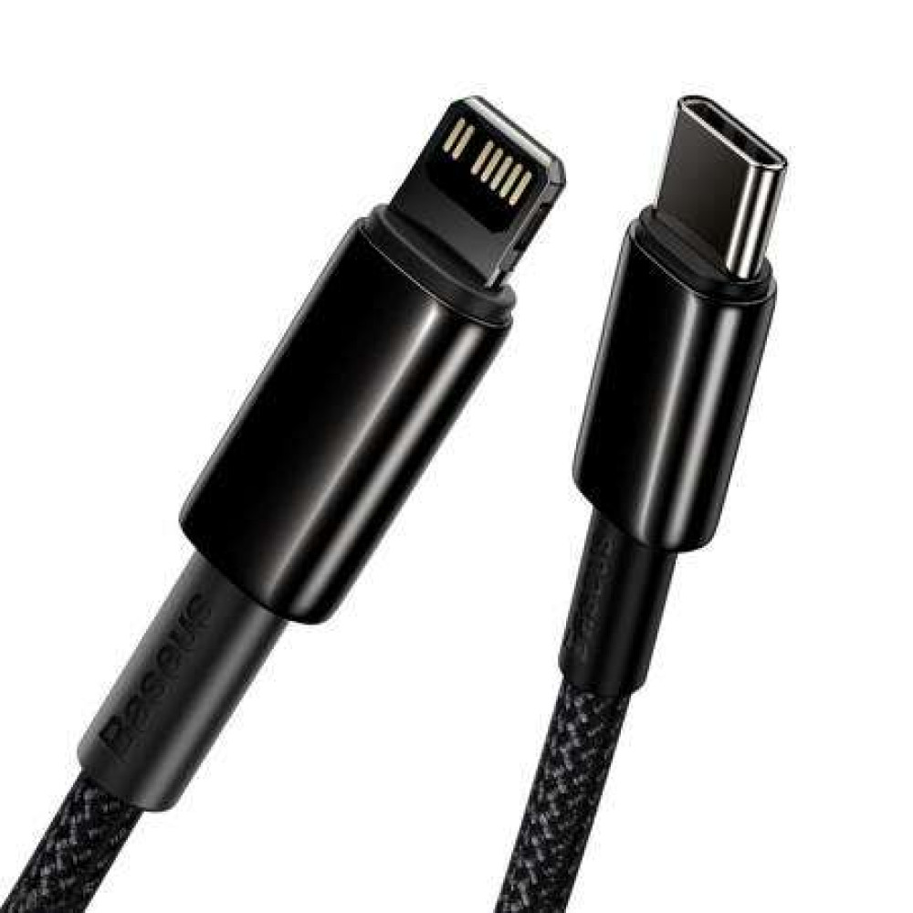 Καλώδιο Φόρτισης Baseus CATLWJ-01 Tungsten Gold Cable Type-C σε Lightning 20W 1m (Μαύρο)