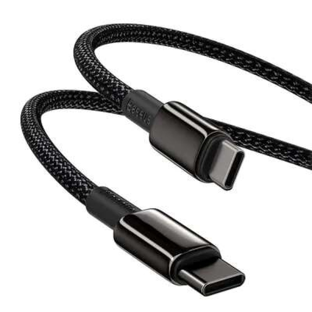 Καλώδιο Φόρτισης Baseus Tungsten Gold USB-C σε USB-C CATWJ-A01 QC 2.0 100W 2m (Μαύρο)