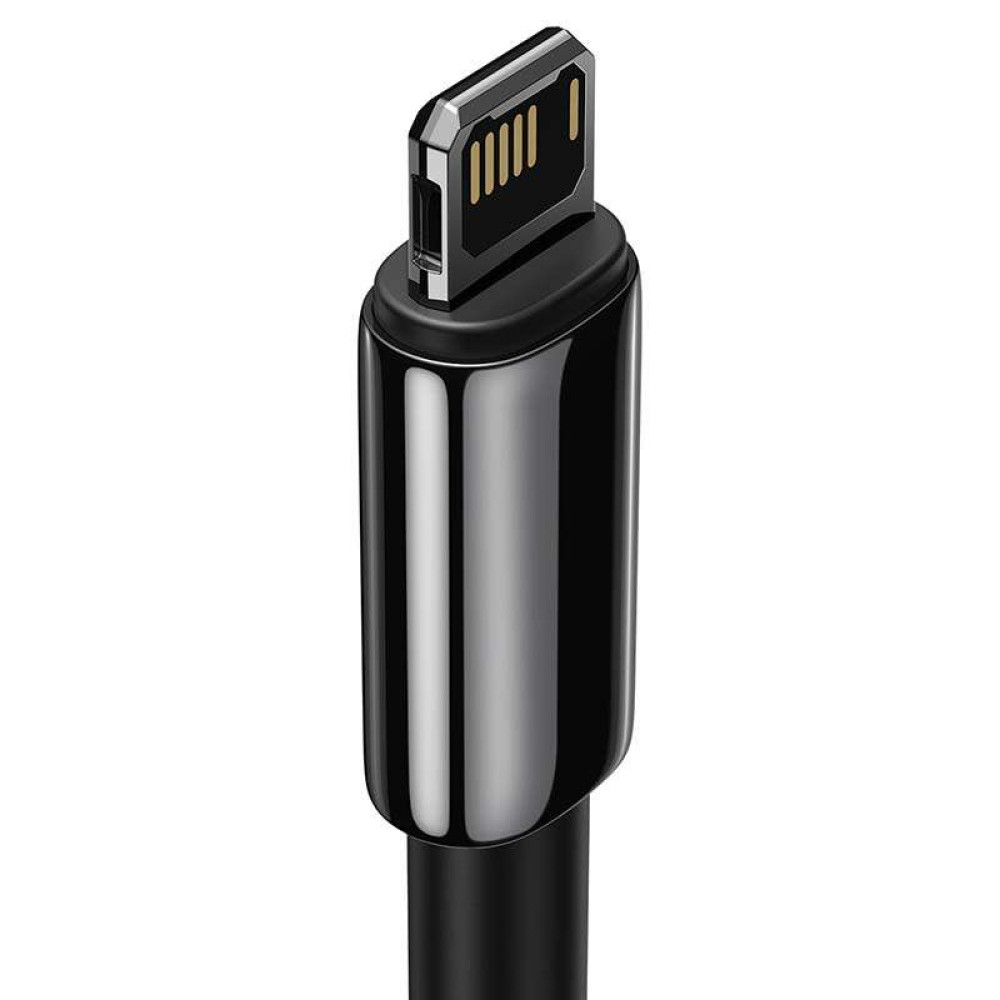 Καλώδιο Φόρτισης Baseus Tungsten Gold Cable USB σε Lightning 2.4A 1m (Μαύρο)