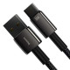 Καλώδιο Φόρτισης Baseus Tungsten Gold Cable USB σε Type-C 66W 2m (Μαύρο)