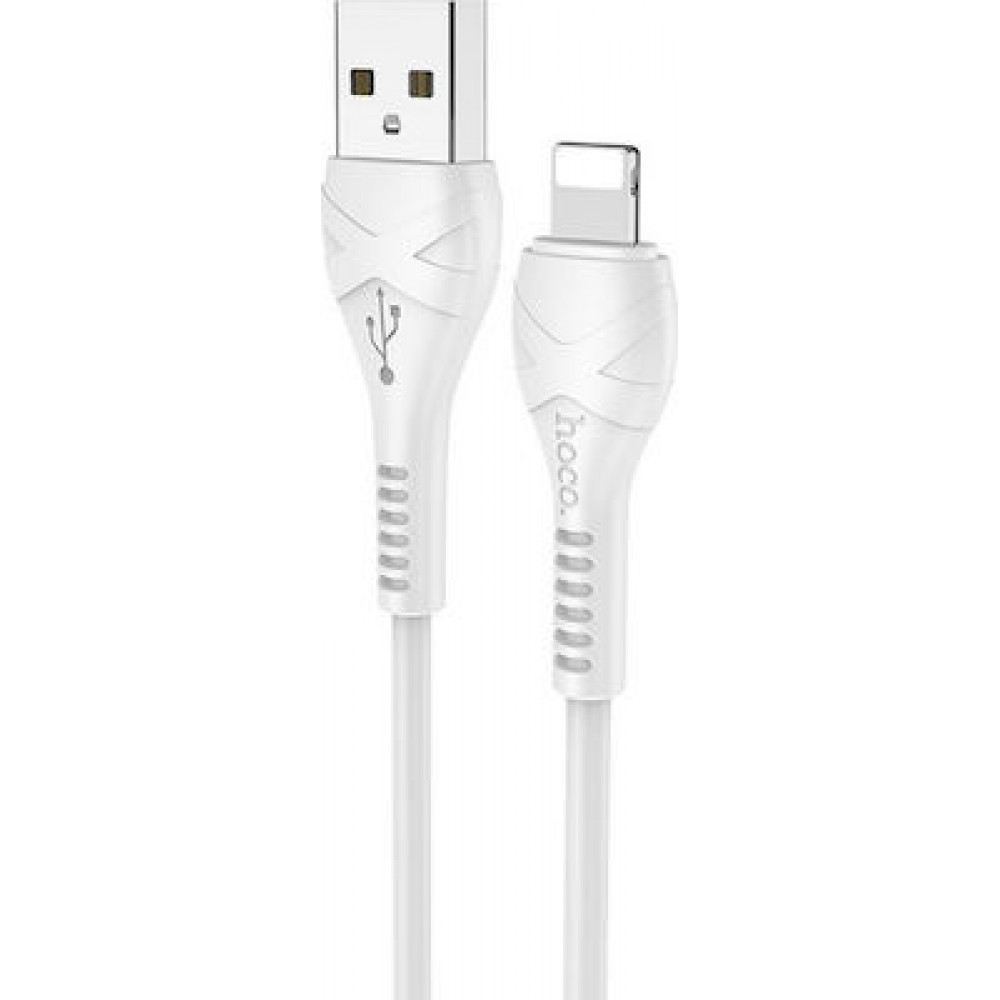 Καλώδιο Φόρτισης Hoco Cool Power X37 USB σε Lightning 1m (Λευκό)