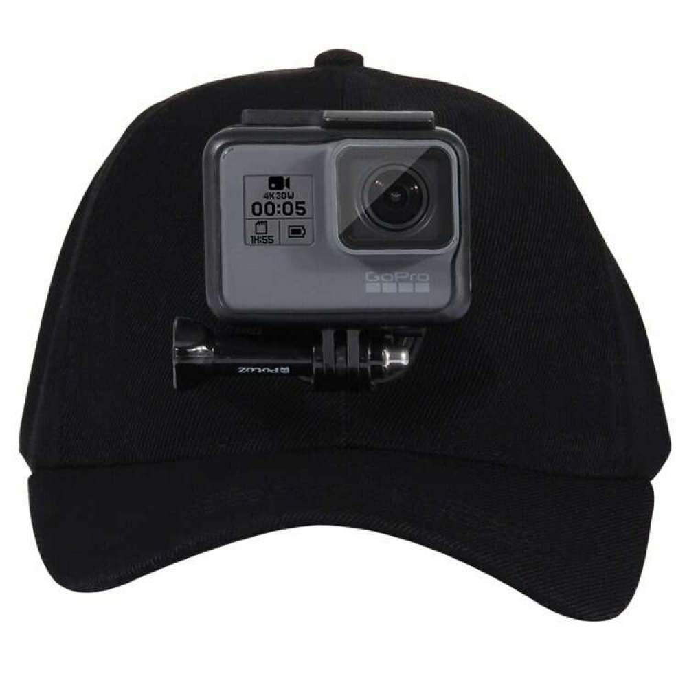 Καπέλο Puluz PU195 Baseball με βάση J-Hook για Action Camera / GoPro (Μαύρο)