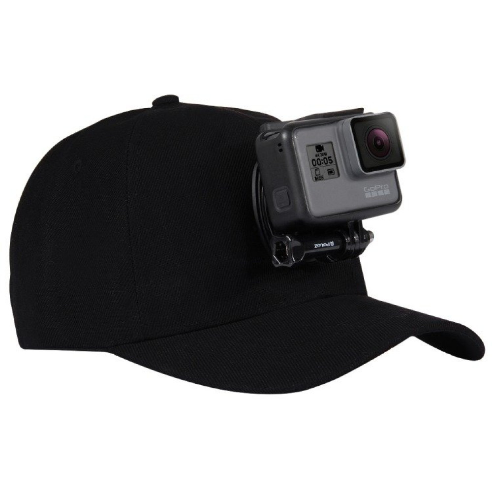Καπέλο Puluz PU195 Baseball με βάση J-Hook για Action Camera / GoPro (Μαύρο)