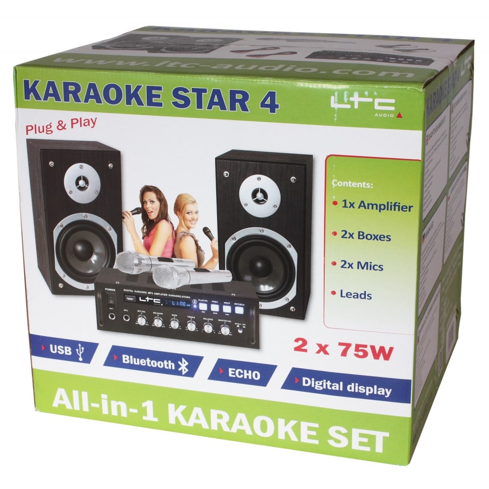 Karaoke Σετ με Ενισχυτή, Ηχεία & Μικρόφωνα - LTC Audio KARAOKE-STAR4