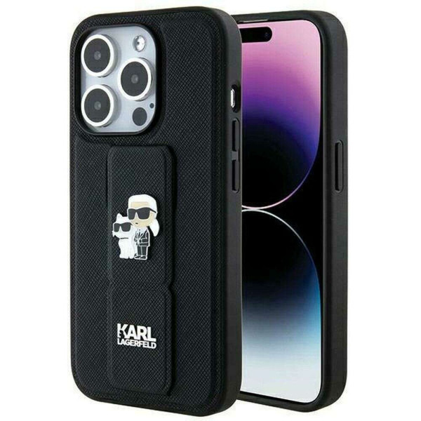 Karl Lagerfeld Gripstand Saffiano KC PIN Θήκη Backcover για Apple iPhone 14 Pro Max (Μαύρο)