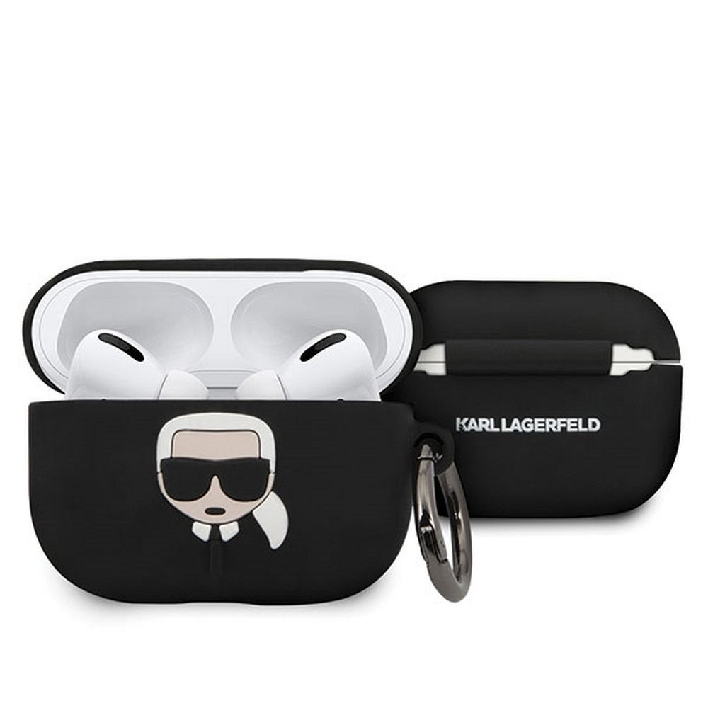 Karl Lagerfeld KLACAPSILGLBK Θήκη για Apple Airpods Pro (Μαύρο)