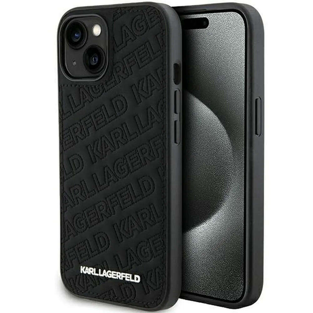 Karl Lagerfeld Quilted K Pattern Θήκη για Apple iPhone 15 (Μαύρο)