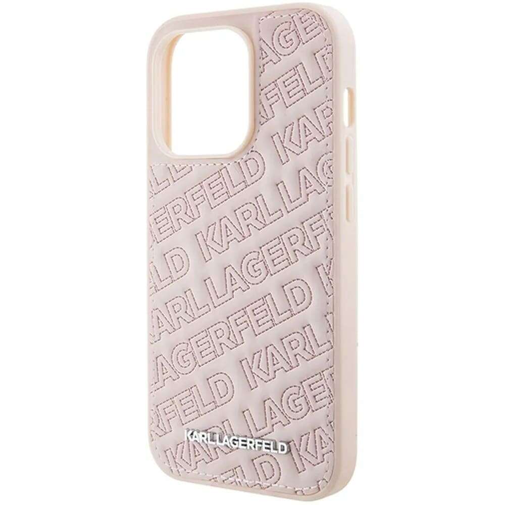 Karl Lagerfeld Quilted K Pattern Θήκη για Apple iPhone 15 Pro Max (Ροζ)