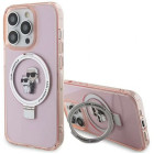 Karl Lagerfeld Ringstand Magsafe Θήκη για Apple iPhone 15 Pro Max (Ροζ)