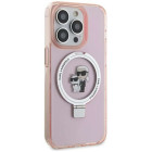 Karl Lagerfeld Ringstand Magsafe Θήκη για Apple iPhone 15 Pro Max (Ροζ)