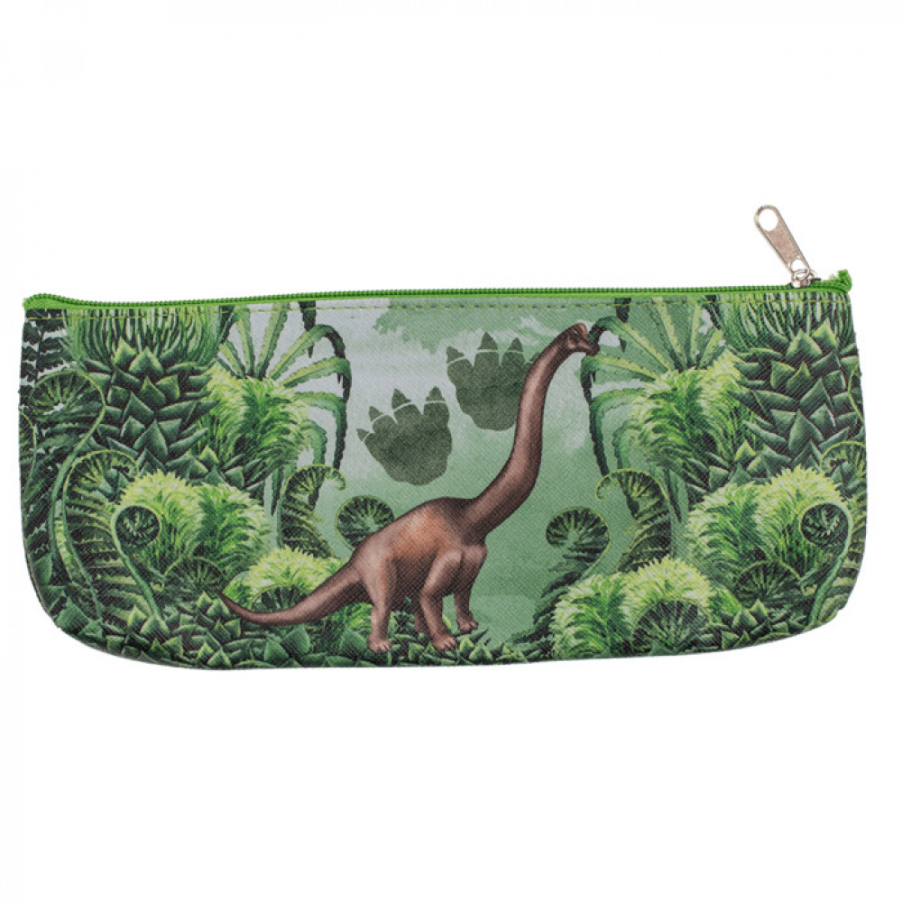 Κασετίνα "Δεινόσαυρος" PVC με Φερμουάρ 21 x 9 cm Πράσινο - Σχέδιο 1