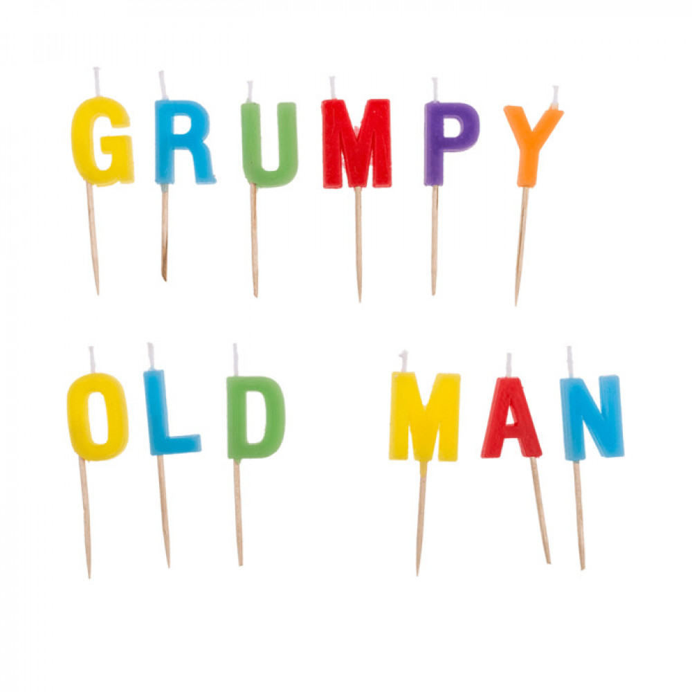 Kεράκια Γενεθλίων Grumpy Old Man (Πολύχρωμα)