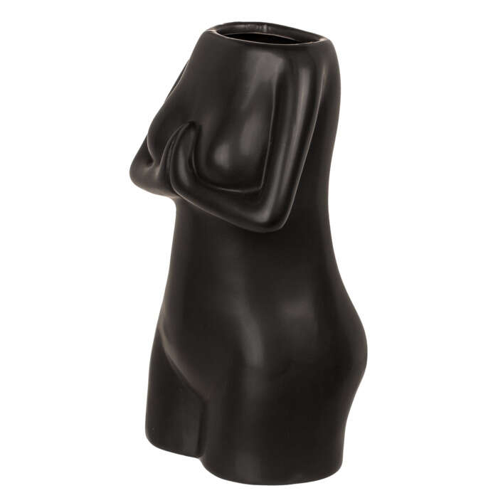 Κεραμικό Βάζο Body - Μαύρο (10,9 x 6,3 x 4 cm)