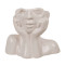 Κεραμικό Βάζο Face - Λευκό (14 x 7 x 11,5 cm)