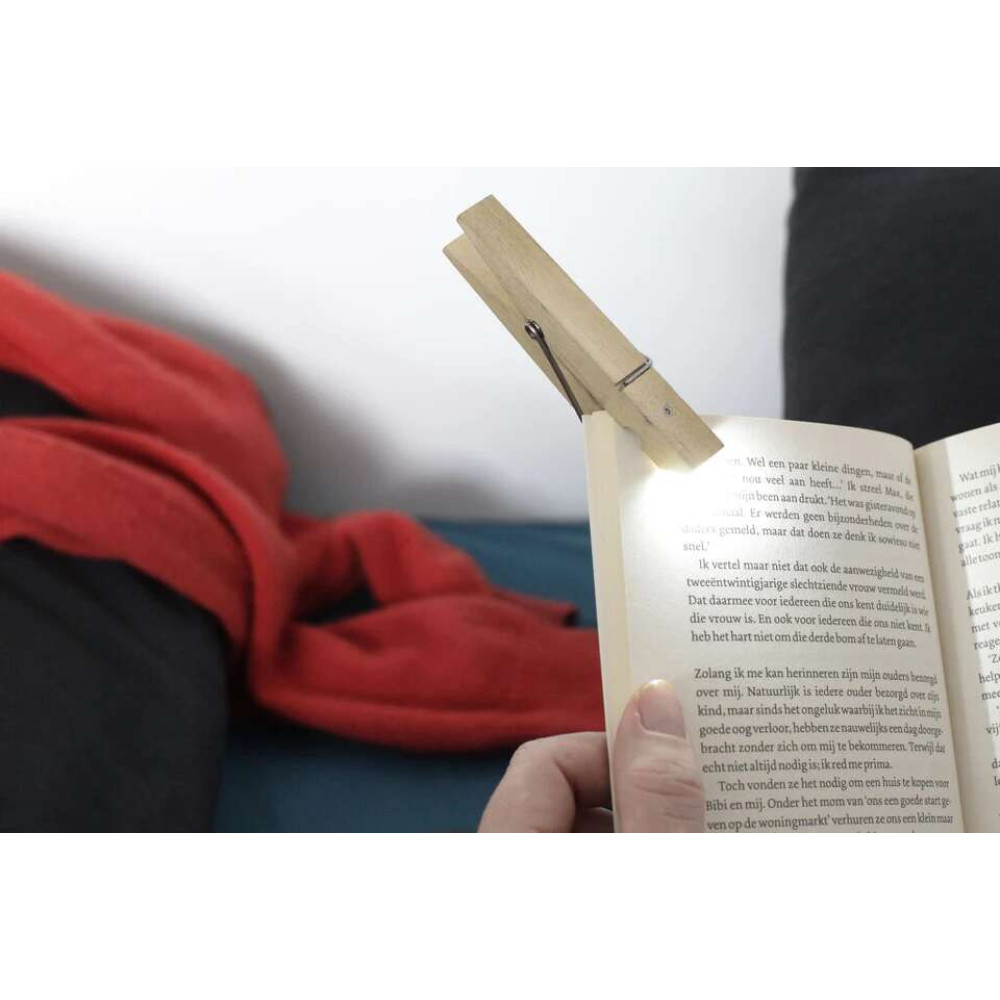 Kikkerland Φωτιστικό διαβάσματος μανταλάκι Booklight Clothespin