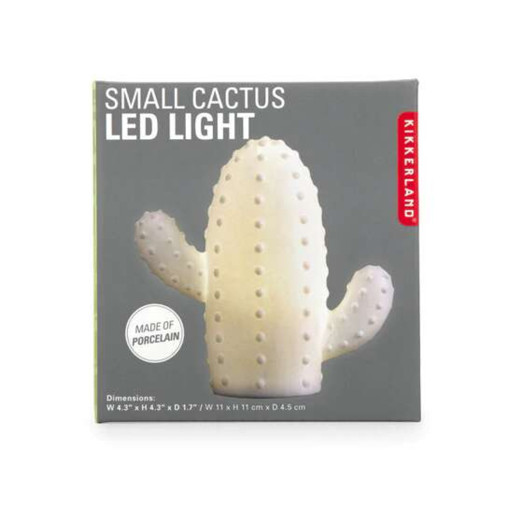 Kikkerland Μικρό Φωτιστικό Small Cactus LED Light (Λευκό)