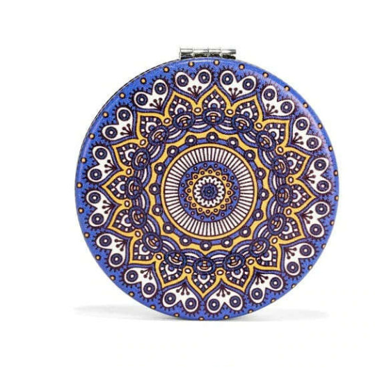 Kikkerland Καθρέπτης Τσέπης Mandala Mirror (Μπλε)