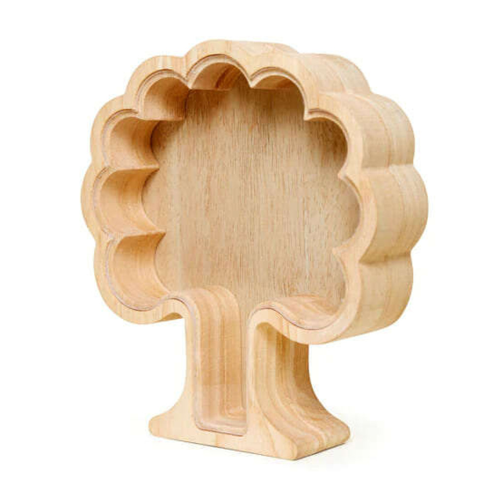 Kikkerland Money Tree Bank Κουμπαράς Ξύλινος  (17 x 19 cm)