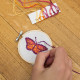 Kikkerland μίνι Κιτ Κεντήματος Cross Stitch "Πεταλούδα"