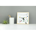 Kikkerland Πίνακας Planner Λευκός 34 x 34 cm