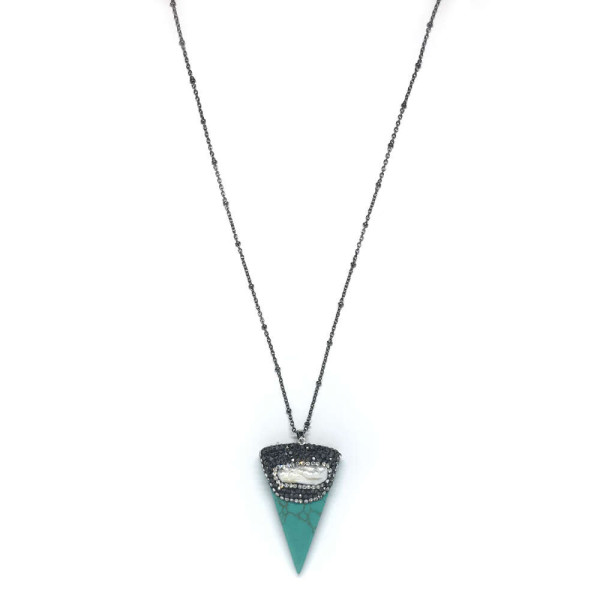 Κολιέ με τρίγωνο χαολίτη