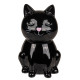 Κουμπαράς Κεραμικός Γάτα 16 cm (Μαύρο)