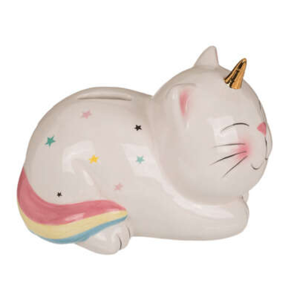 Κουμπαράς Κεραμικός Unicorn Cat - 17 x 12 cm