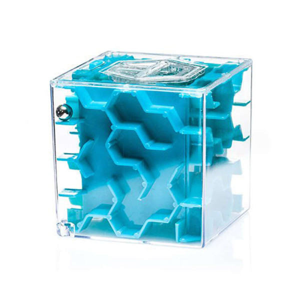 Κουμπαράς Λαβύρινθος - Money Maze 7 x 7 cm (Μπλε)