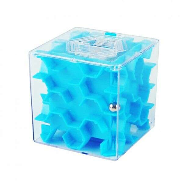 Κουμπαράς Λαβύρινθος - Money Maze 7 x 7 cm (Μπλε)