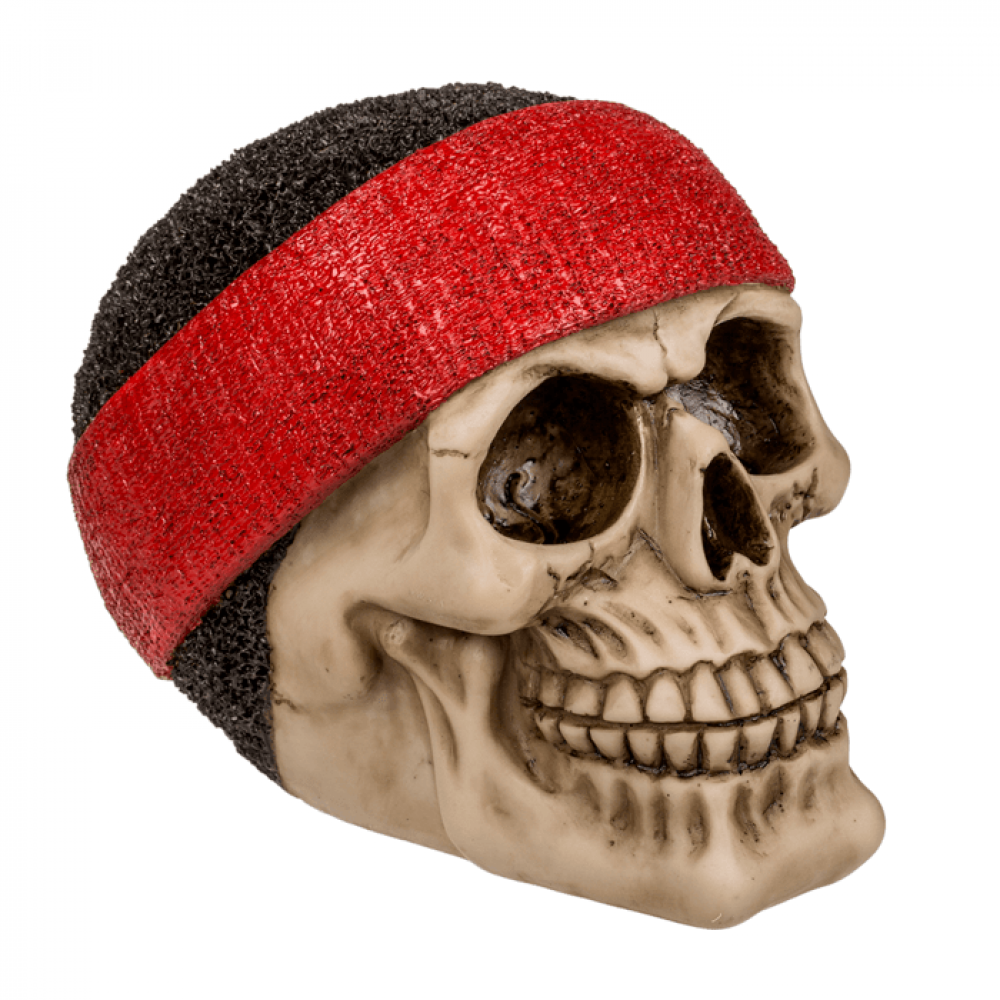 Κουμπαράς Νεκροκεφαλή με Κλειδαριά Skull With Headband 15 x 12 cm (Κόκκινο)