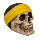 Κουμπαράς Νεκροκεφαλή με Κλειδαριά Skull With Headband 15 x 12 cm (Κίτρινο)