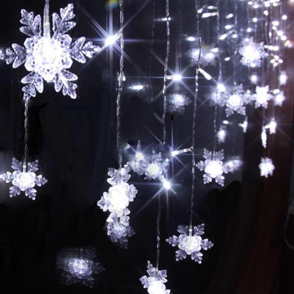 Κουρτίνα 100 Led με ψυχρό φωτισμό - Νιφάδες Χιονιού