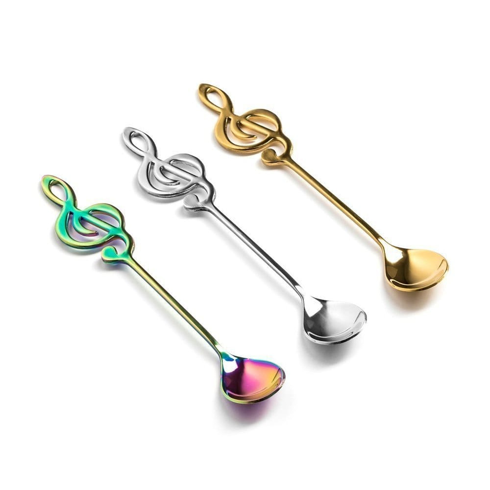 Κουταλάκια του Γλυκού Κλειδί του Σολ σε 3 χρώματα (3τμχ)