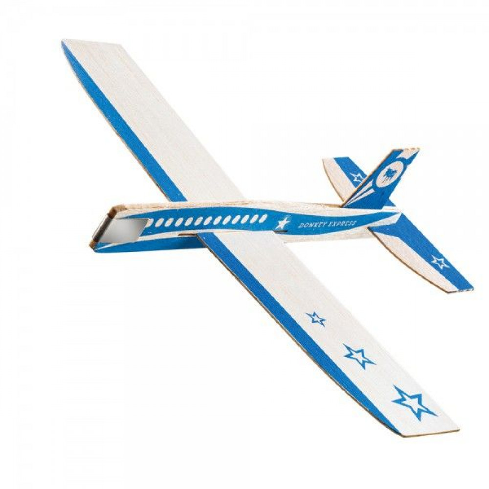 Ξύλινο αεροπλανάκι Donkey Express (Μπλε)