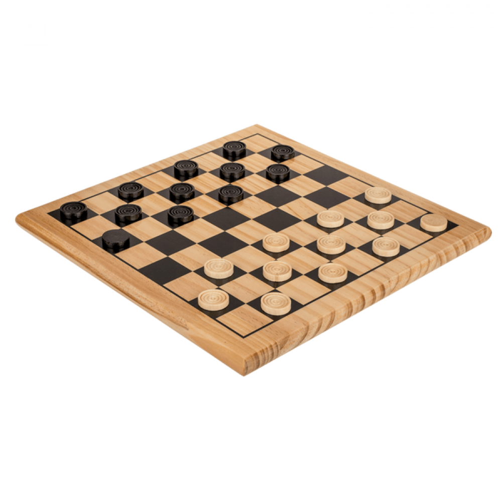 Ξύλινο Επιτραπέζιο Παιχνίδι Ντάμα 28,5 x 28,5 cm