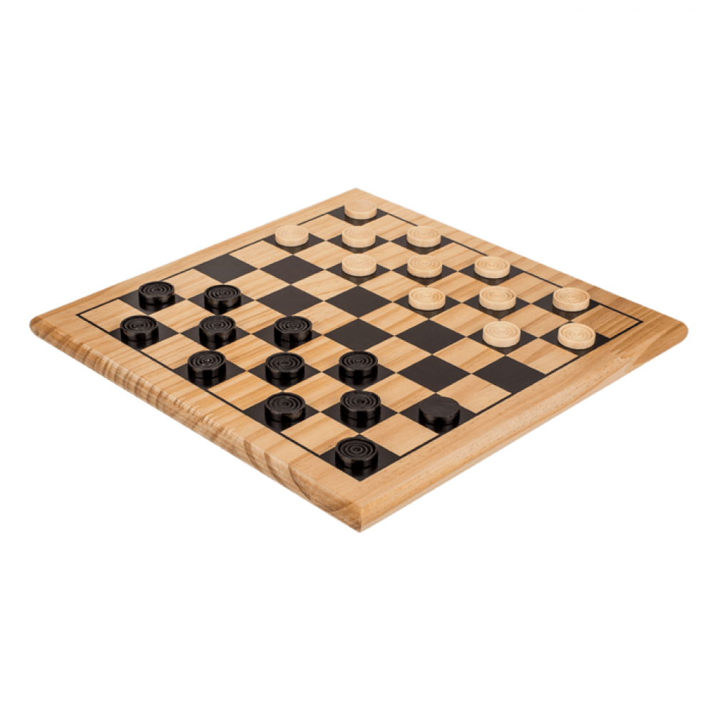 Ξύλινο Επιτραπέζιο Παιχνίδι Ντάμα 28,5 x 28,5 cm