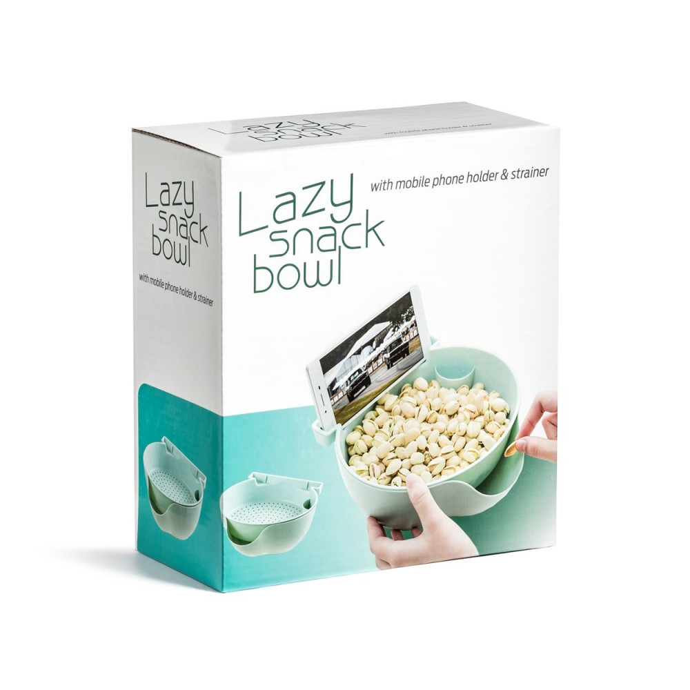 Lazy Snack Bowl Τεμπέλικο Μπολ με Βάση για Κινητό (Μέντα)