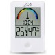 Life iTemp Λευκό Ψηφιακό Θερμόμετρο Υγρόμετρο Εσωτερικού Χώρου με Ρολόι και Έγχρωμη Απεικόνιση Επιπέδων Υγρασίας