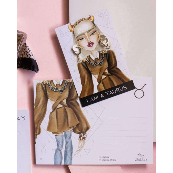 LifeLikes Σκουλαρίκια Κρίκοι Zodiac Ασημί Ταύρος