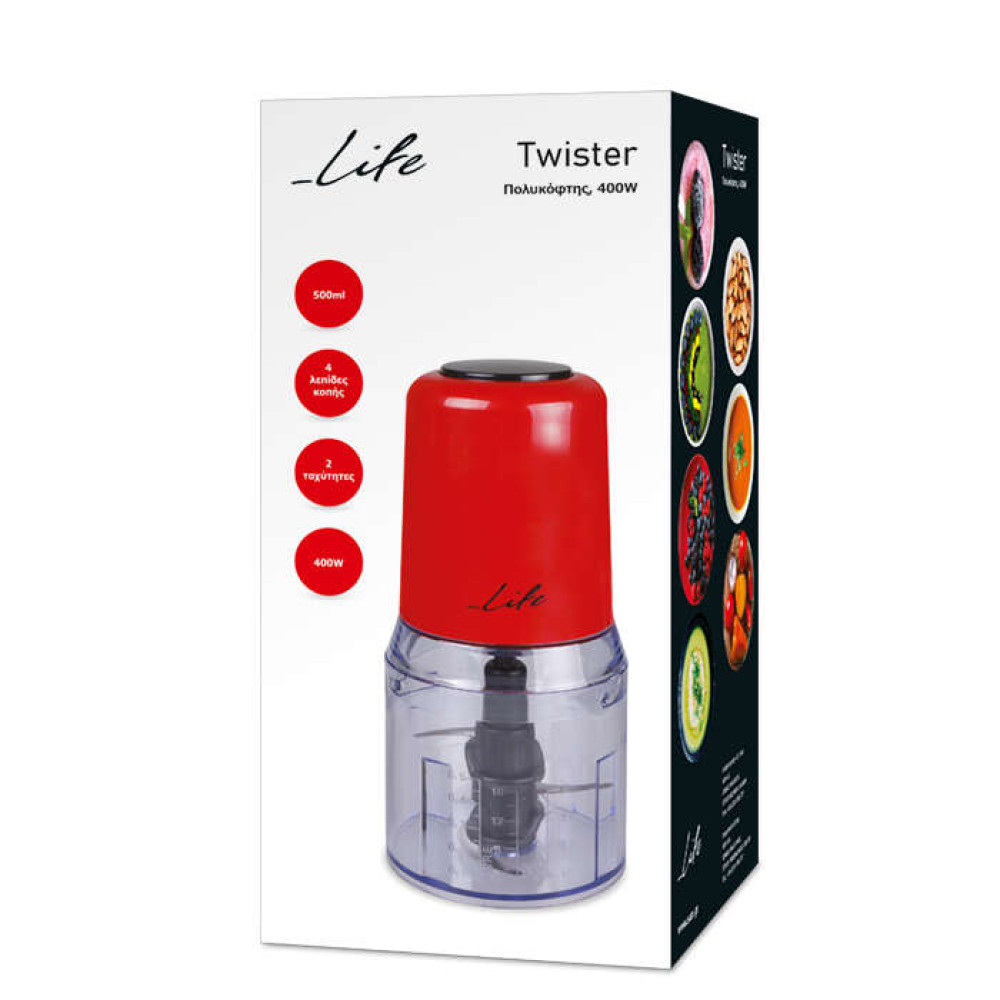 Life Πολυκόπτης Multi 400W με Δοχείο 500ml