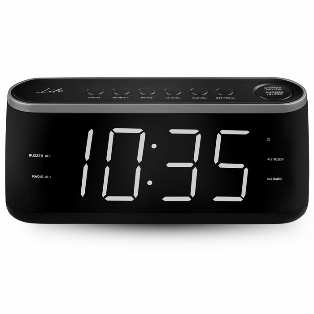 Life Rac-003 Ρολόι Ξυπνητήρι με Οθόνη LED και Ραδιόφωνο
