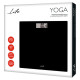 Life Yoga Γυάλινη ηλεκτρονική ζυγαριά μπάνιου με ένδειξη θερμοκρασίας χώρου (Μαύρο)