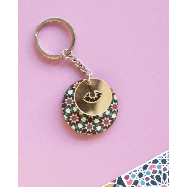 LifeLikes Μπρελόκ Χρυσό Μάτι με Μαροκινό Μοτίβο