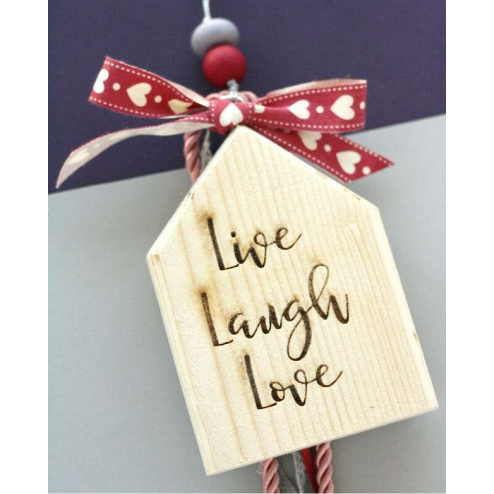 LifeLikes Γούρι Σπιτάκι Κρεμαστό Live Laugh Love